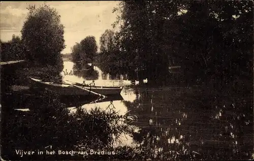 Ak Naarden Nordholland Niederlande, Vijver in het Bosch van Bredius