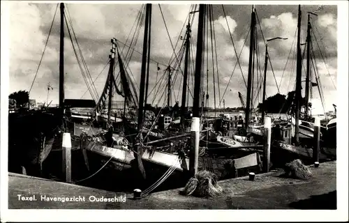 Ak  Oudeschild Texel Nordholland Niederlande, Hafen