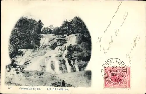 Ak Rio de Janeiro Brasilien, Cascata da Tijuca