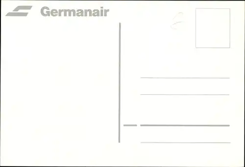 Ak Deutsches Passagierflugzeug Germanair, D-AMAS