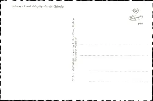 Ak Itzehoe in Holstein, Ernst-Moritz-Arndt-Schule