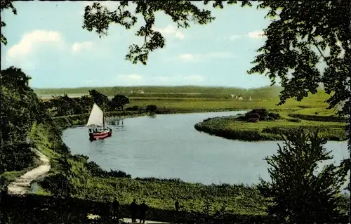 Ak Amönenhöhe Oelixdorf in Schleswig Holstein, Segelboot