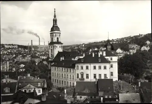 Ak Greiz im Vogtland, Unteres Schloss und Stadtkirche