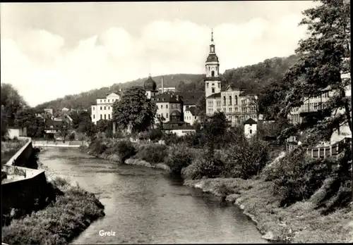 Ak Greiz im Vogtland, Teilansicht, Kirche