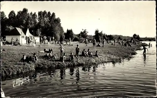 Ak Port sur Saone Haute Saone, Der Strand