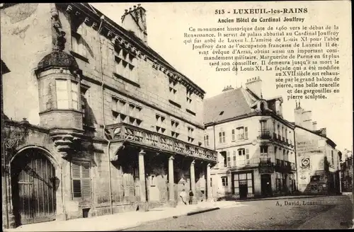 Ak Luxeuil les Bains Haute Saône, ehemaliges Hotel von Kardinal Jouffroy