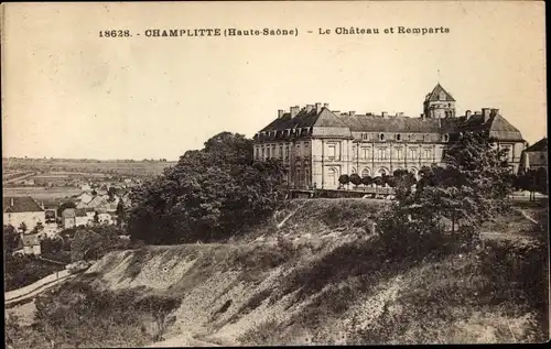 Ak Champlitte Haute-Saône, Le Chateau et Remparts