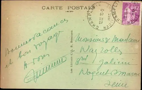 Ak Champlitte Haute-Saône, Le Chateau et Remparts