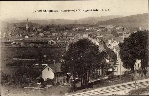 Ak Héricourt Haute Saône, Vue generale