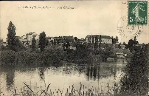 Ak Pesmes Haute Saône, Vue Generale