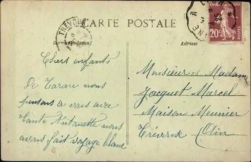 Ak Tarare Rhône, Kirche, Panorama, Fluss, Brücke