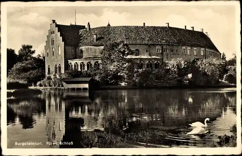 Ak Burgsteinfurt Steinfurt im Münsterland, Fürstl. Schloss, Schwäne