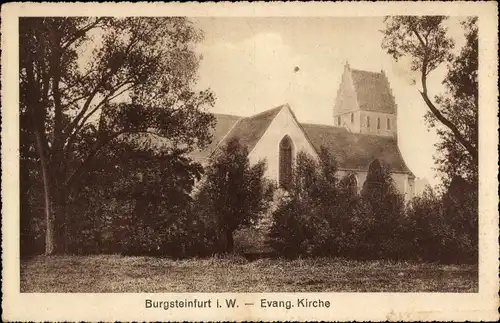 Ak Burgsteinfurt Steinfurt im Münsterland, Evang. Kirche