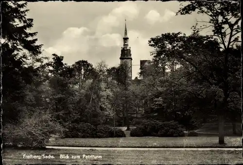 Ak Freiberg in Sachsen, Blick zum Petriturm