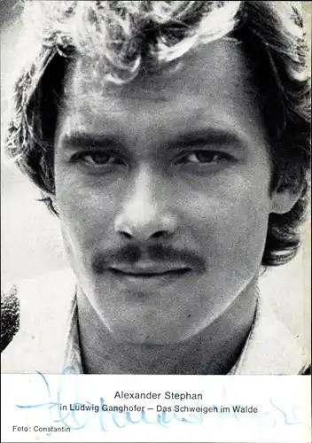 Ak Schauspieler Alexander Stephan, Portrait, Das Schweigen im Walde