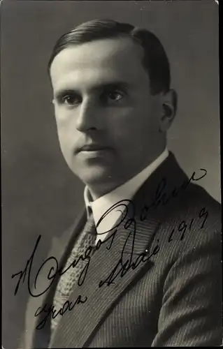 Foto Ak Schauspieler Heinz von Böhm, Portrait, Autogramm