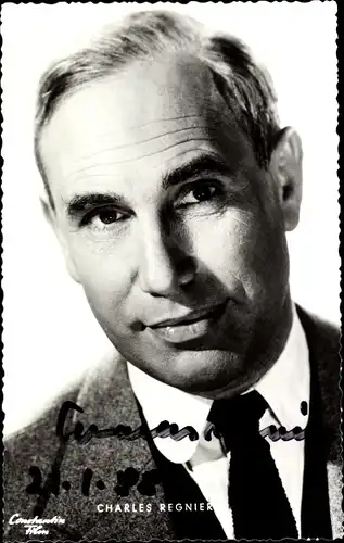 Ak Schauspieler Charles Regnier in Heute heiratet mein Mann, Portrait, Autogramm