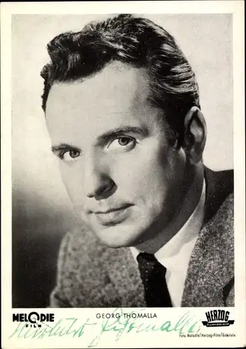 Ak Schauspieler Georg Thomalla, Portrait, Autogramm