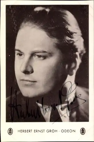 Ak Sänger Herbert Ernst Groh, Portrait, Autogramm