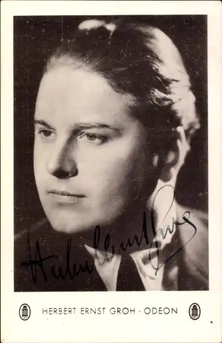 Ak Sänger Herbert Ernst Groh, Portrait, Autogramm