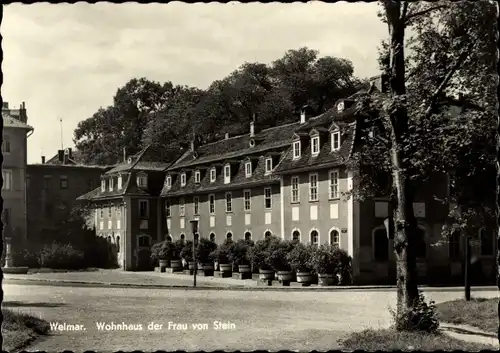 Ak Weimar in Thüringen, Wohnhaus der Frau von Stein