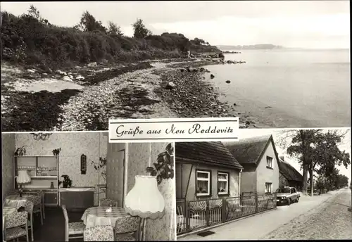 Ak Neu Reddevitz Lancken Granitz auf Rügen, Betriebsferienheim d. EAB, Strand