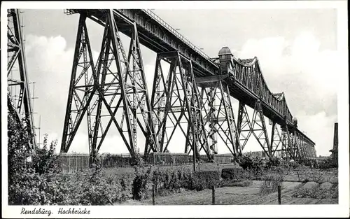 Ak Rendsburg in Schleswig Holstein, Hochbrücke