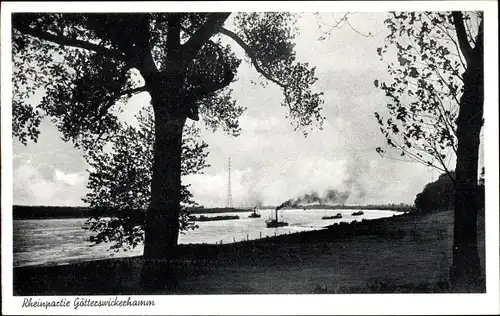 Ak Götterswickerhamm Voerde am Niederrhein, Rheinpartie