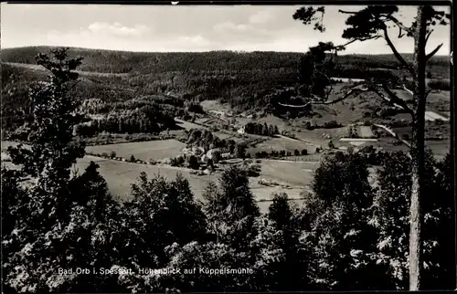 Ak Bad Orb im Spessart Hessen, Höhenblick auf Küppelsmühle