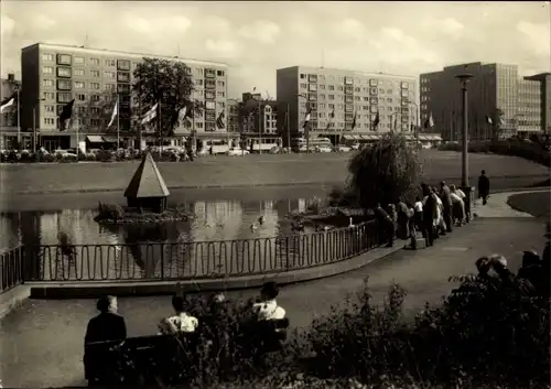 Ak Leipzig in Sachsen, Georgiring mit Schwanenteich