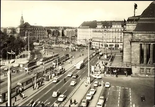 Ak Leipzig in Sachsen, Am Hauptbahnhof, Hotel Astoria