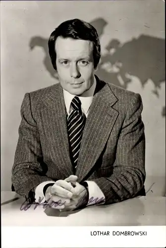 Ak Journalist und Moderator Lothar Dombrowski, SWF, WDR, Autogramm