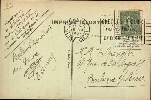 Ak Le Havre, CGT, French Line, Transatlantique France, Dampfer, Paquebot