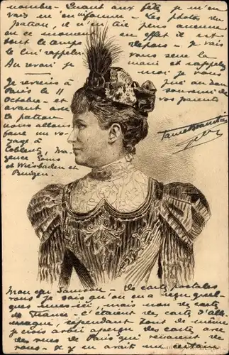Künstler Ak Kaiserin Auguste Viktoria, Portrait