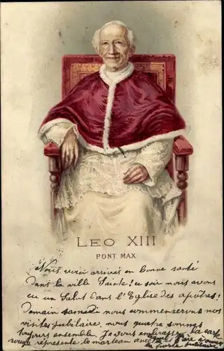 Litho Papst Leo XIII., Vincenzo Gioacchino Pecci
