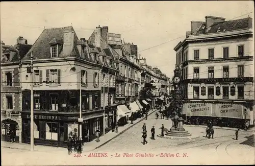 Ak Amiens-Somme, Place Gambetta