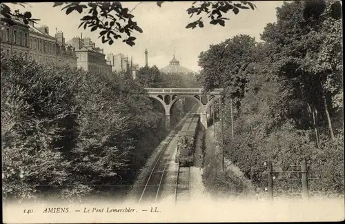 Ak Amiens-Somme, Le Pont Lemerchier