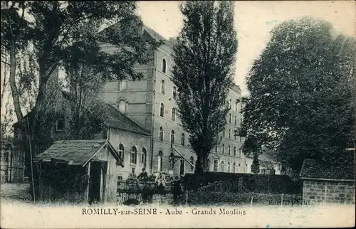 Ak Romilly sur Seine Aube, Grands Moulins
