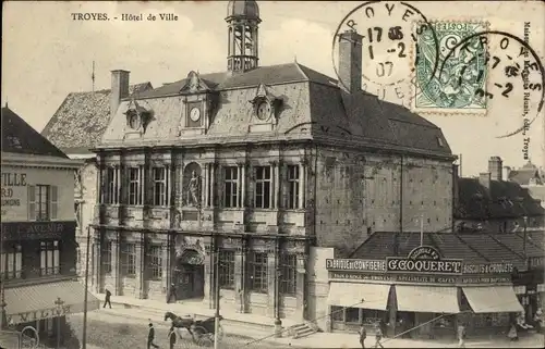 Ak Troyes Aube, Rathaus
