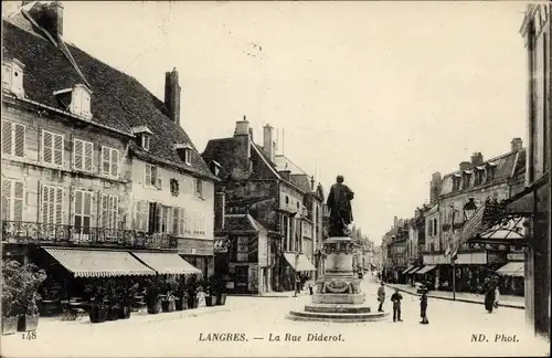 Ak Langres Haute Marne, Rue Diderot