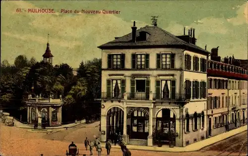 Ak Mulhouse Mulhouse Alsace Haut Rhin, Place du Nouveau Quartier