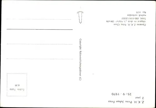 Ak Prinz Johan Friso der Niederlande auf einer Schaukel 1970