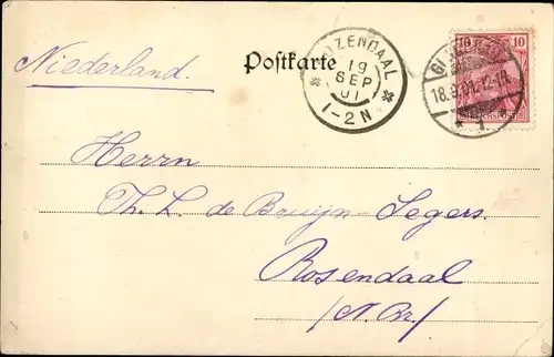 Passepartout Ak Glauchau in Sachsen, Post und Tunnel an der Gartenstraße