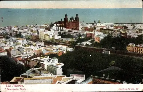 Ak Las Palmas de Gran Canaria Kanarische Inseln, Blick auf den Ort