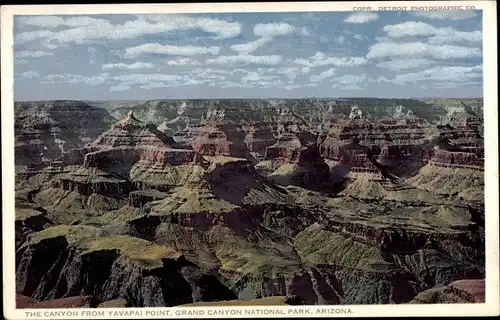 Ak Grand Canyon Arizona Vereinigte Staaten, Blick vom Yavapai Point