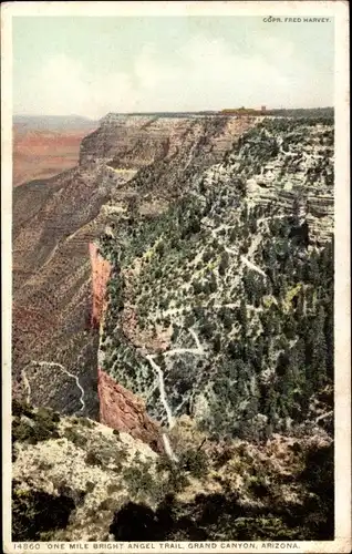 Ak Grand Canyon Arizona Vereinigte Staaten, eine Meile Bright Angel Trail