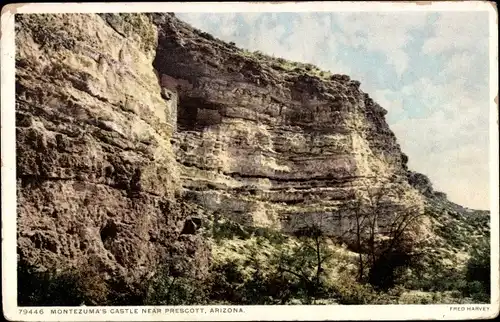 Ak Arizona USA, Montezumas Schloss in der Nähe von Prescott