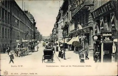 Ak Berlin Mitte, Friedrichstraße, Weidendammer Brücke