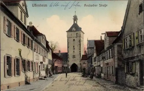 Ak Uffenheim in Mittelfranken, Ansbacher Straße