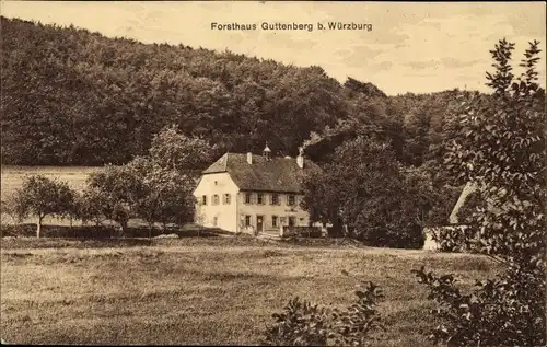 Ak Würzburg am Main Unterfranken, Forsthaus Guttenberg